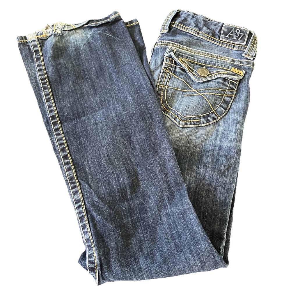 Aeropostale Y2K Women’s Hailey Skinny Flare Curvy Fit Low Rise Size 7/8 30x31